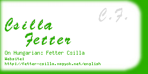 csilla fetter business card